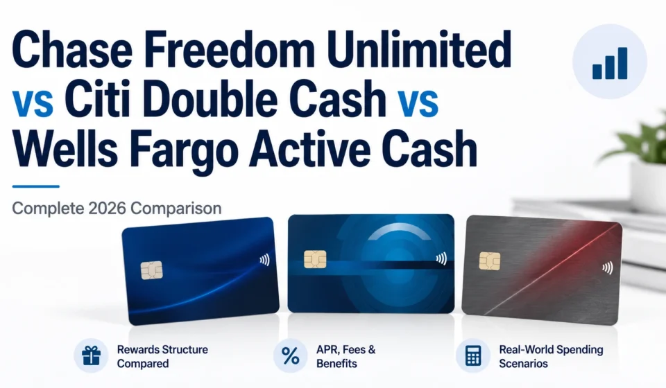 chase freedom unlimited vs citi double cash vs wells fargo active cash